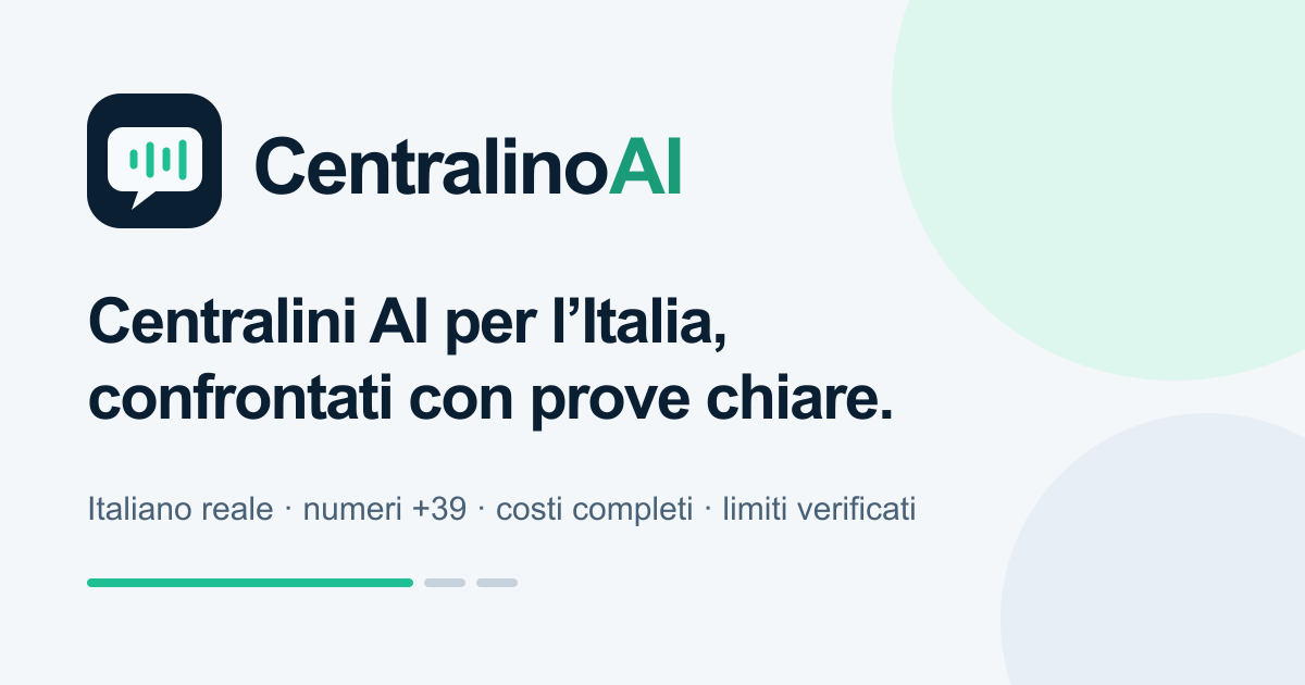 Centralini AI in Italia: confronto e prezzi | Centralino AI